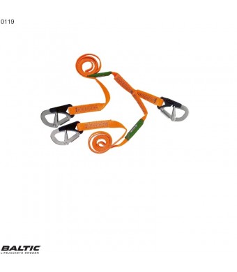 3-hook 2m Symmetric safety line Orange BALTIC 0119