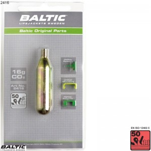 16g CO2 Cylinder m. clips - BALTIC 2416